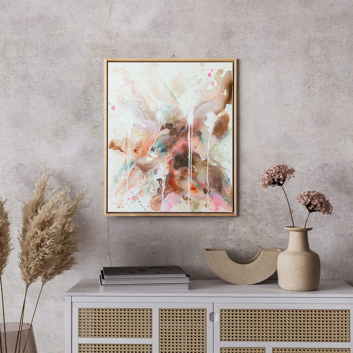 Coral Dust Abstract Painting