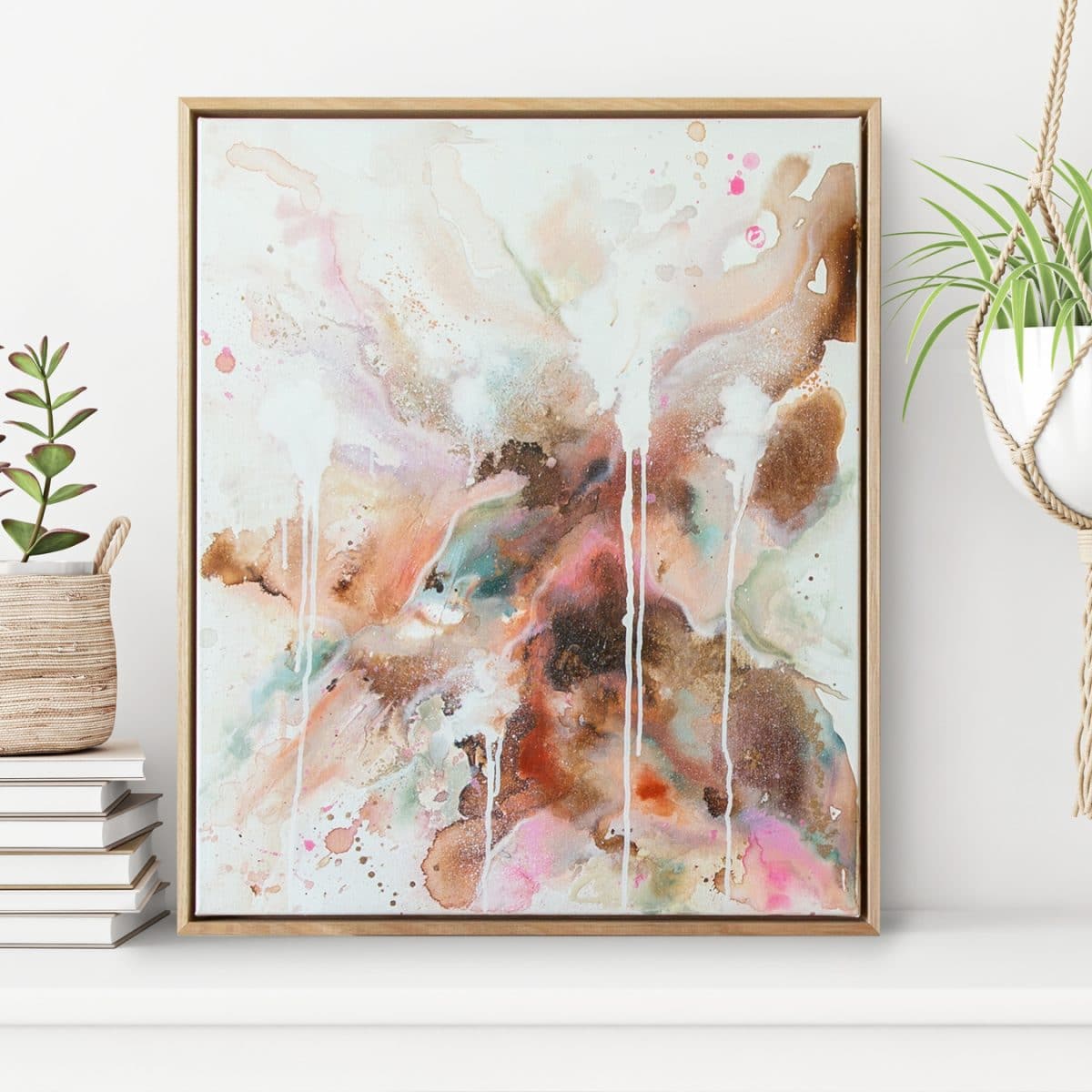 Coral Dust Abstract Painting